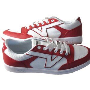 Vans Men's Lowland Cc New Varsity Red White Skate Shoes Size 11.5 NIB